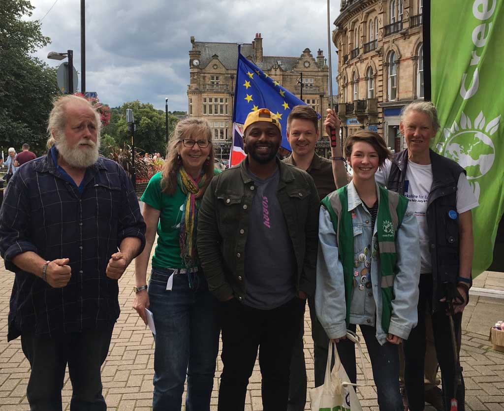 Selby Green Party members meeting Magid Magid during a trip to Harrogate