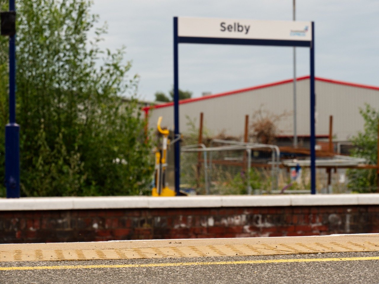 The platform at Selby Railway Station